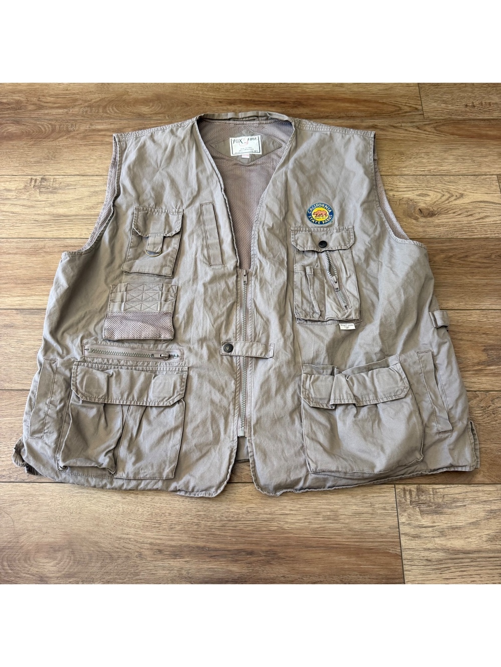 Vtg Foxfire CA State Parks Multi-Pocket Vest XXL 1XB
